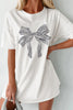 Oversized Striped Navy Bow Tunic