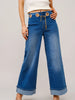 Gold Grommet Wide Leg Jeans