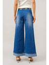 Gold Grommet Wide Leg Jeans