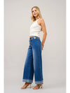 Gold Grommet Wide Leg Jeans