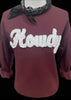 Maroon Chenille Letter Howdy Sweatshirt