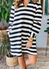 Black and White Striped Rugby Dress