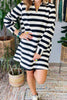 Black and White Striped Rugby Dress