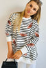 Black and White Sequined Football Top