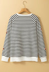 Black and White Sequined Football Top