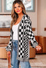 Black and White Checkered Cardigan