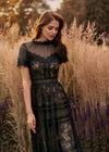 Black Lace Evening Dress