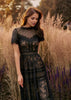 Black Lace Evening Dress