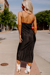 Black Ribbed Midi Dress