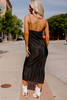 Black Ribbed Midi Dress