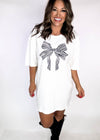 Oversized Striped Navy Bow Tunic